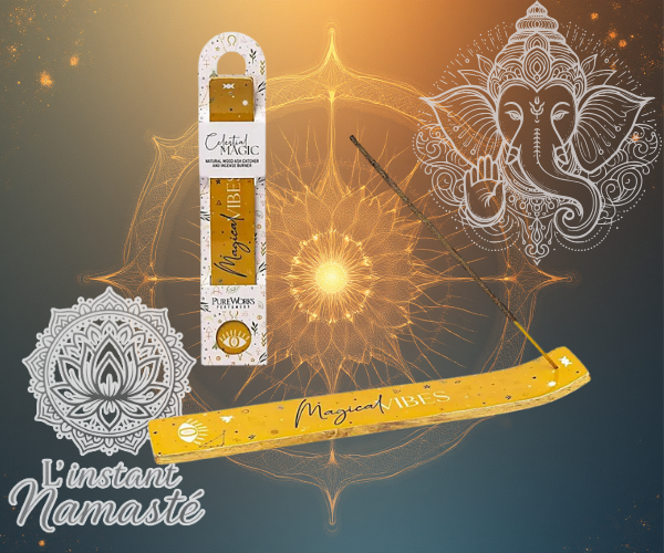 🌌 Porte-encens Celestial Magic – Vibrations magiques (26 cm)