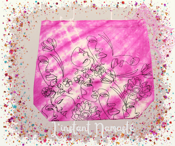 🎨 Sac en coton Tie-Dye « Pretty Face » 🌈