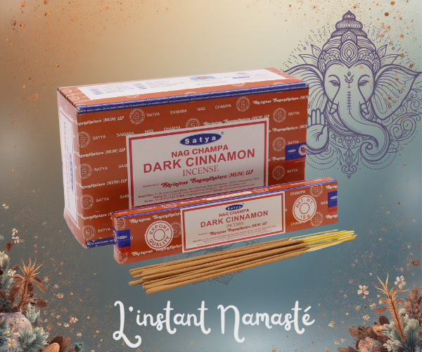 ✨🕉️ Encens Satya « Cannelle Noire » – 15 g 🔥