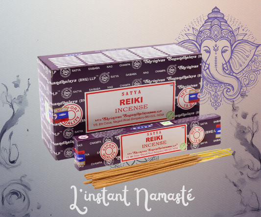 ✨🕉️ Encens Satya « Reiki » – 12 × 15 g 🔥