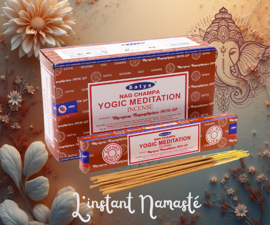 ✨🕉️ Encens Satya « Yogic Meditation » – 15 g &nbsp;🎁