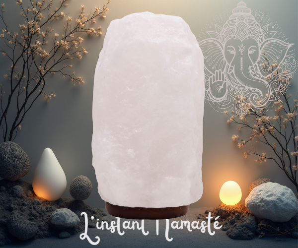 🌙🧂 Lampe en Sel de l’Himalaya – « Cristal de roche 8-10 kg» 🌿