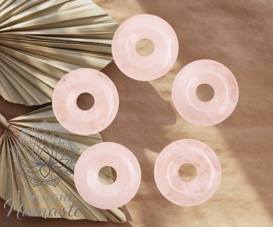 💎 Pendentif Donut Cristal de Roche 🌿 1 pièce