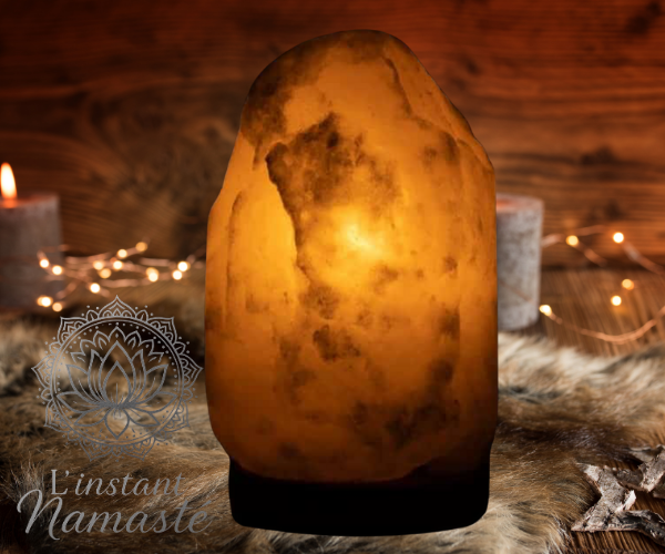 🤍 Lampe de Sel Himalaya Brute Blanche 🌕✨