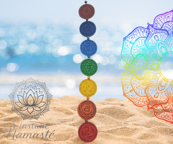 🌈 Mobile en Bois “7 Chakras Couleurs” 🌸