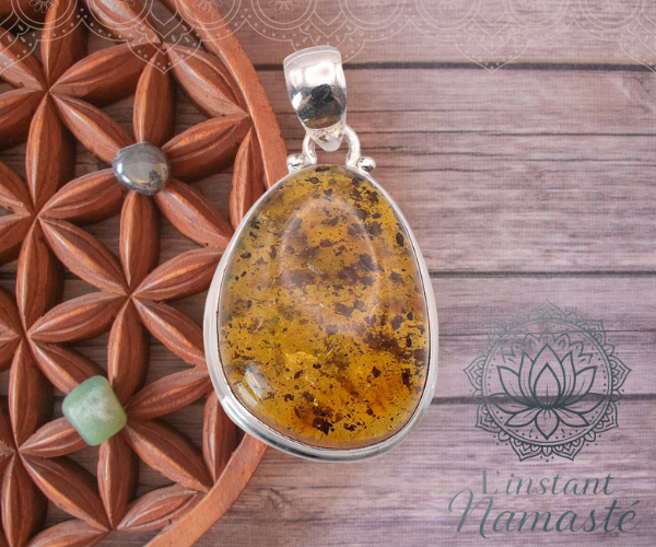 Sur commande 🌞 Pendentif Argent 925 « Ambre AA » — 9,11 g