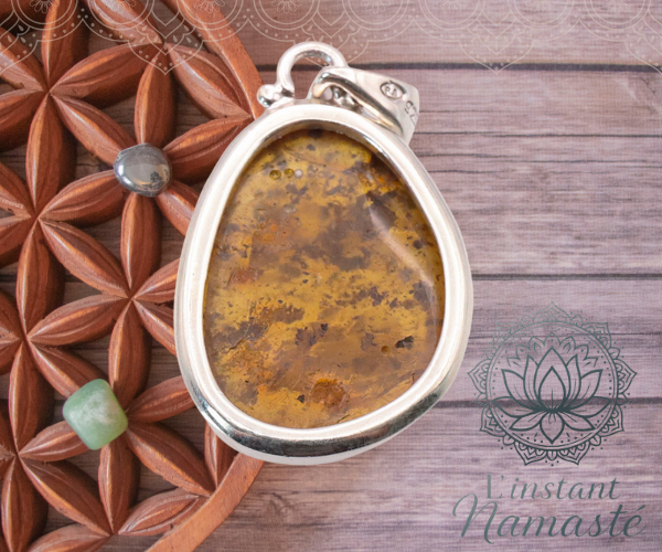 Sur commande 🌞 Pendentif Argent 925 « Ambre AA » — 9,11 g