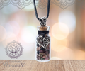 💜 Fiole en verre – Tourmaline & Cœur 💞