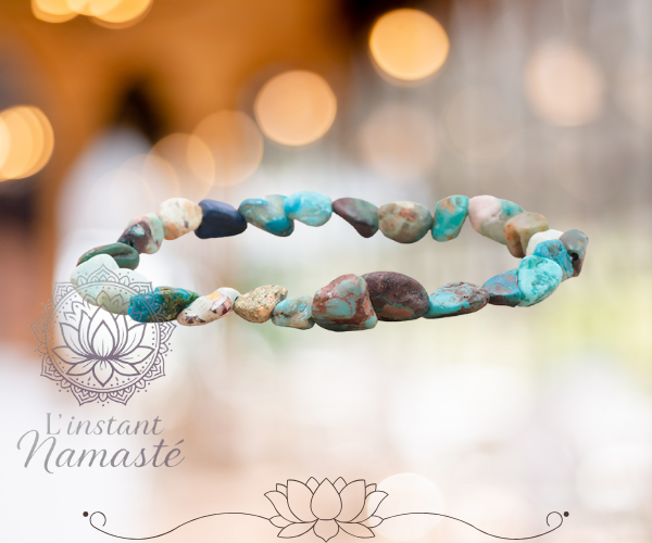 💙 Bracelet Chrysocolle – Communication, Calme & Énergie Féminine 🌿