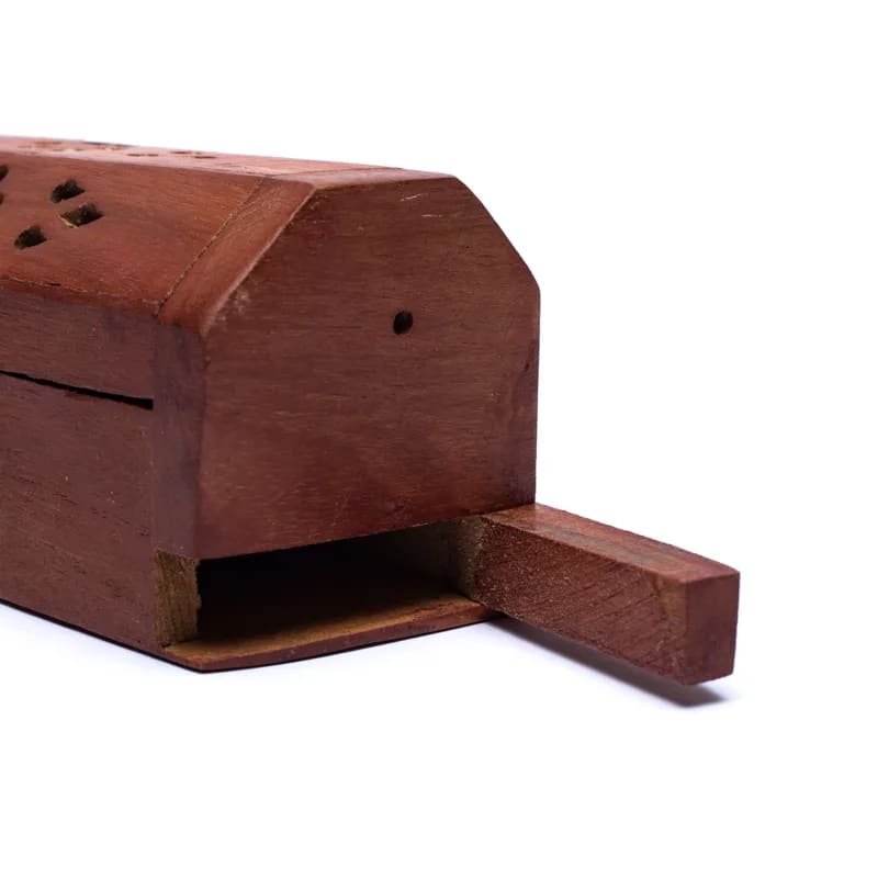 🪵 Boîte Brûle-Encens en Bois – 2 Couleurs (± 30 cm)