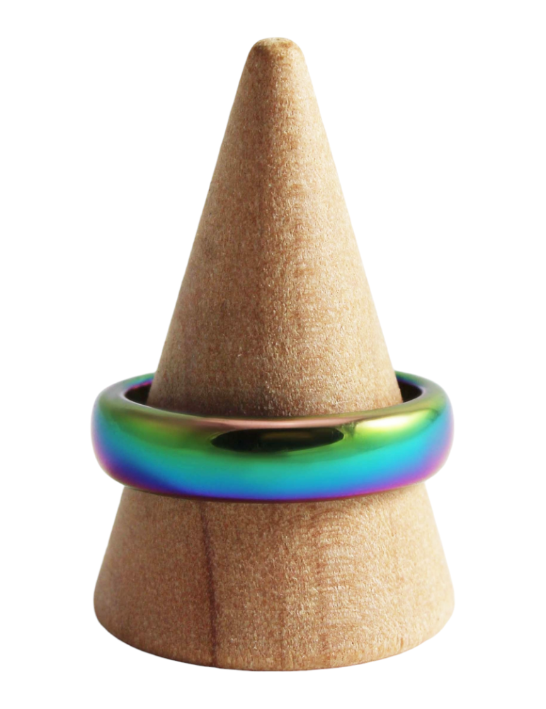 🌌 Anneau Hématite Aura — Bague de Protection & Ancrage 🌑✨