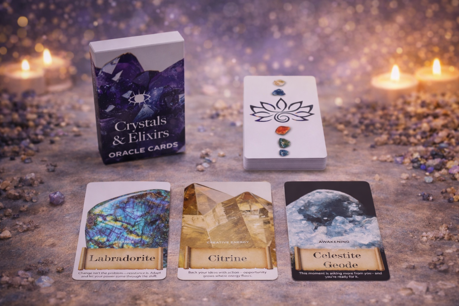 💎 Cartes Oracle – Cristaux & Élixirs