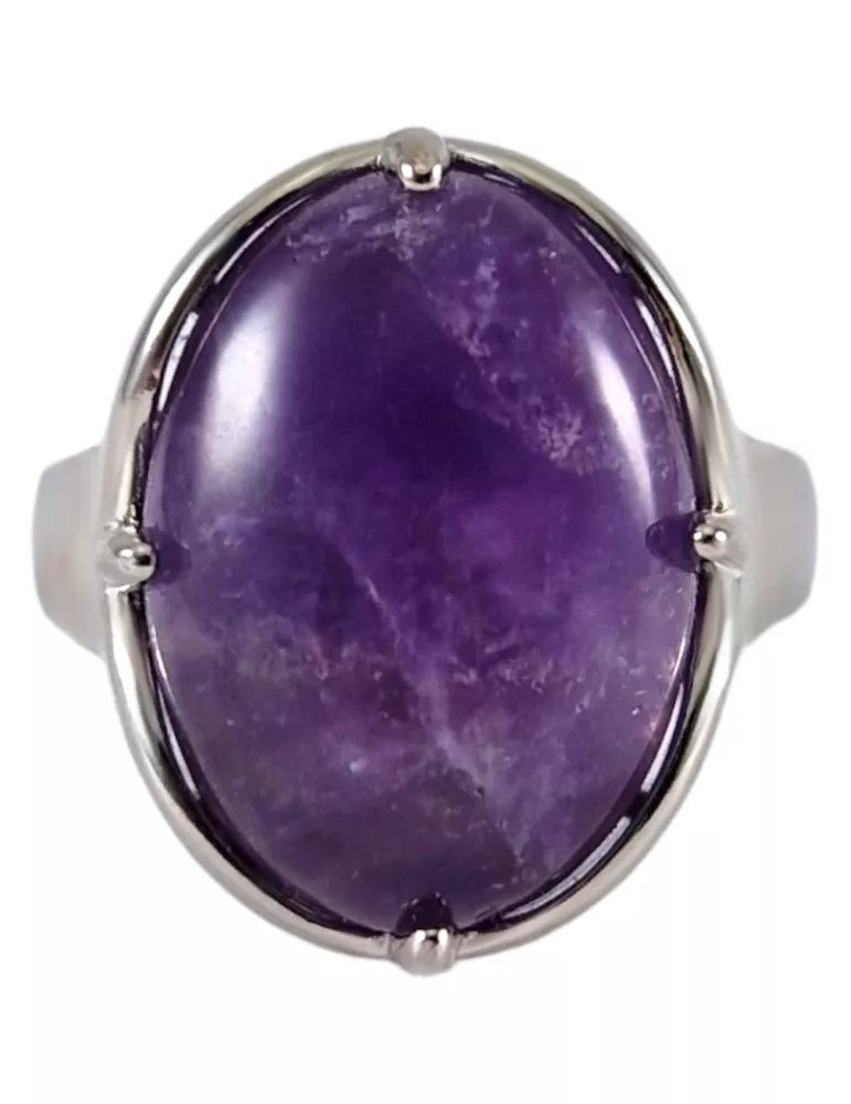 💜 Bague Ovale – Améthyste 🌿