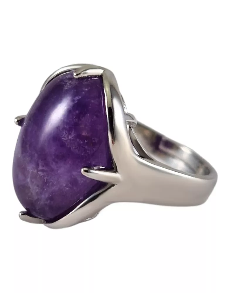 💜 Bague Ovale – Améthyste 🌿