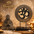 ✨ Ensemble Bouddha Feng Shui – Om – Gris & Noir