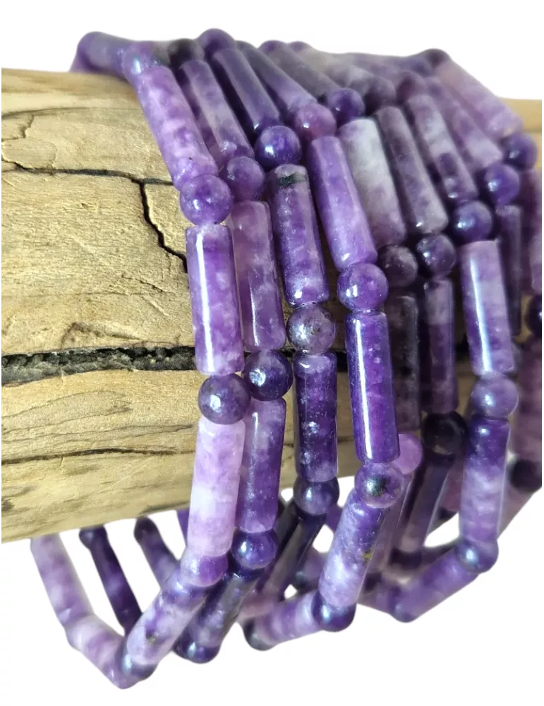 💜 Bracelet Lépidolite – Harmonie, Paix Intérieure & Clarté Spirituelle ✨