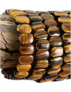 🐅 Bracelet Œil de Tigre Plat – Protection, Confiance & Énergie Solaire ✨