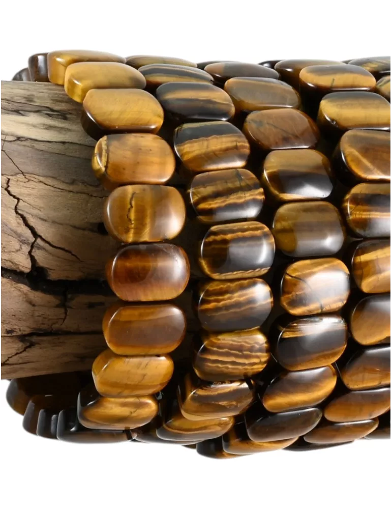 🐅 Bracelet Œil de Tigre Plat – Protection, Confiance & Énergie Solaire ✨