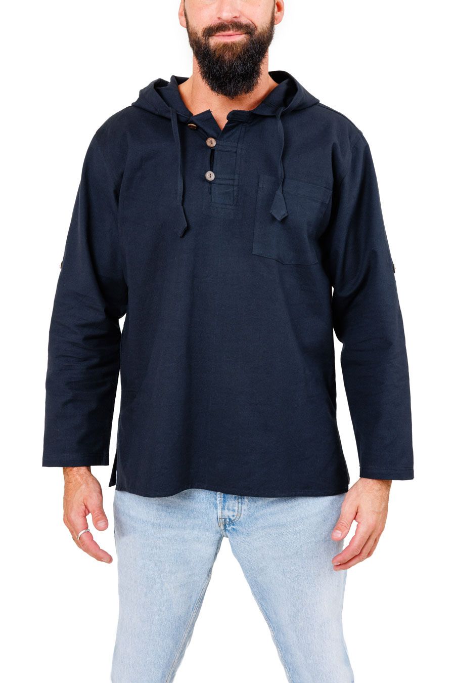 🧡 Chemise Ethnique à Capuche Elun