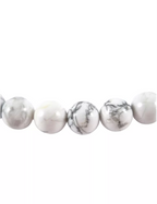 🪷 Collier en Howlite AA – Perles naturelles (4 / 6 / 8 mm)
