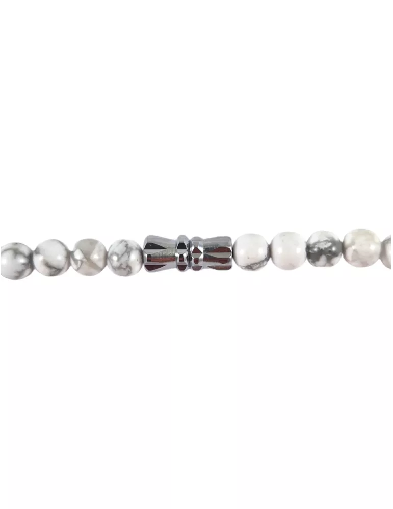 🪷 Collier en Howlite AA – Perles naturelles (4 / 6 / 8 mm)
