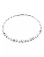 🪷 Collier en Howlite AA – Perles naturelles (4 / 6 / 8 mm)