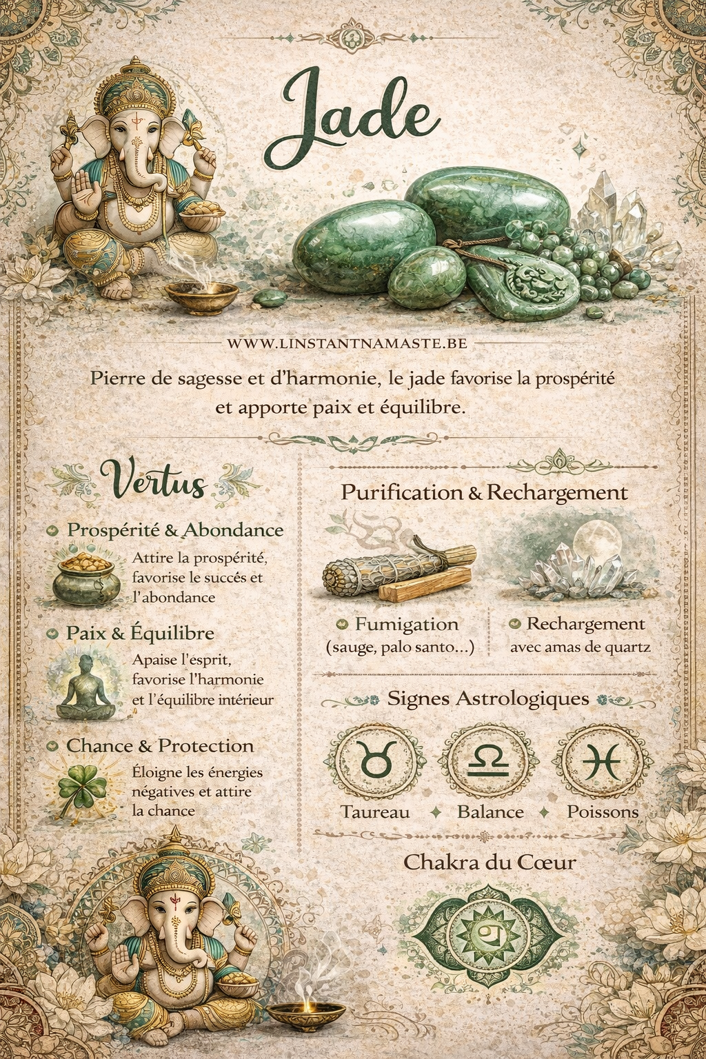 💚 Coffret Encens & Cristal de Jade – Épicé