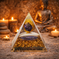 💜 Pyramide Orgonite Améthyste & Spirale Cuivre – Énergie & Sérénité ✨ L’Instant Namasté – Herve
