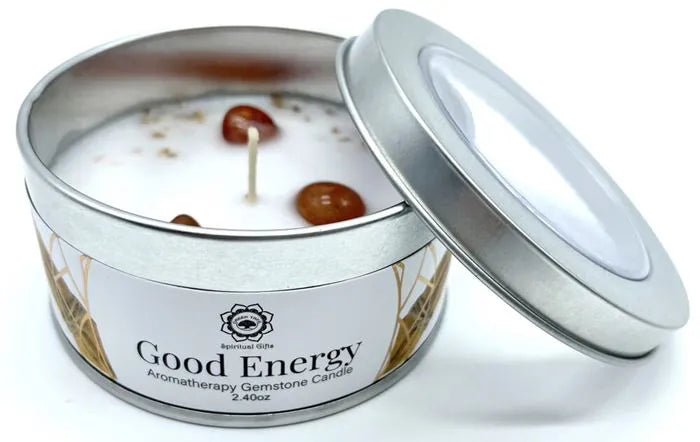 Bougie Cornaline & Palo Santo - Energie positive ✨