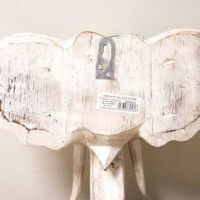 Grande Tête d’Éléphant 🐘✨Or & Blanc