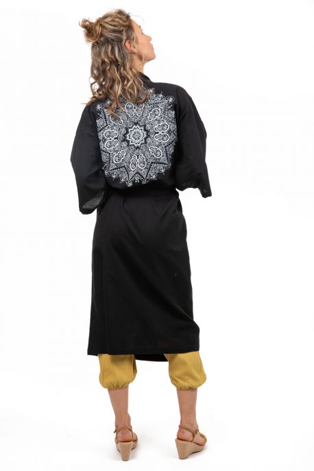 Kimono Long Imprimé Mandala