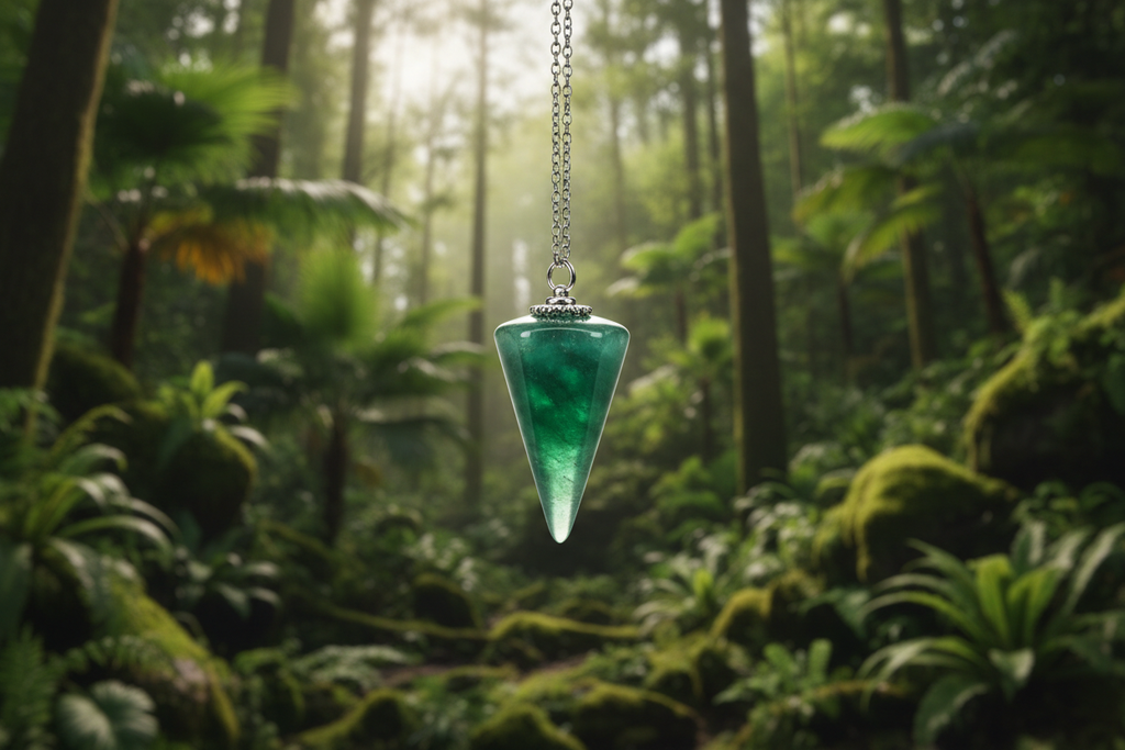 Non la chaine une chaine de pendule simple et fond foret luxuriante 