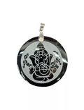 🐘 Pendentif Ganesh – Obsidienne