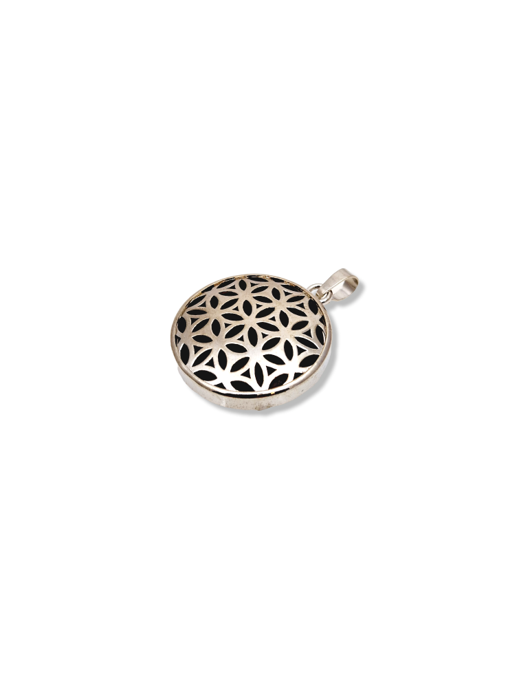 🔶 Pendentif Fleur de Vie – Œil-de-Tigre