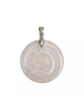 🔗 Pendentif Spirale Celtique – Cristal de Roche