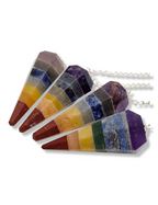 ✨ Pendule Prismatica facette – 7 Chakras