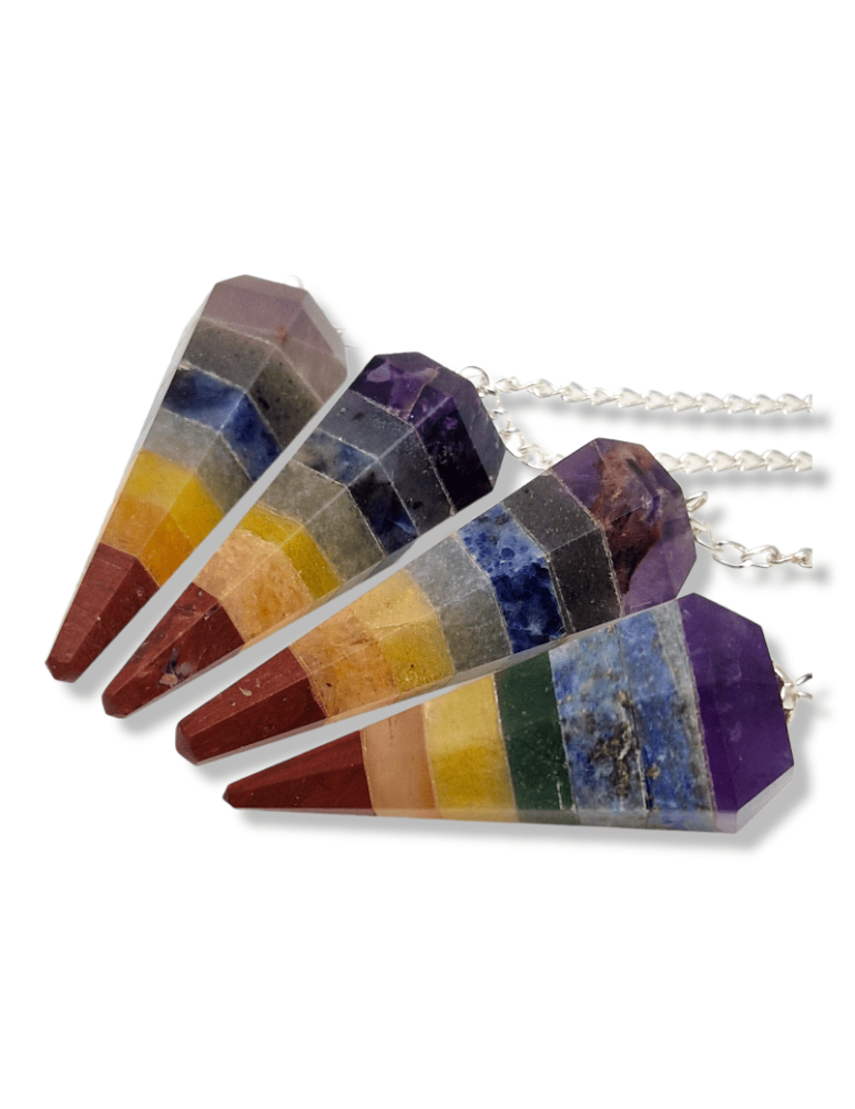 ✨ Pendule Prismatica facette – 7 Chakras
