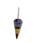 ✨ Pendule Prismatica facette – 7 Chakras