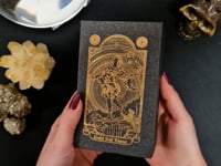 ✨ Ensemble de Cartes de Tarot avec Feuille d’Or et Livre – Coffret Cadeau ✨
