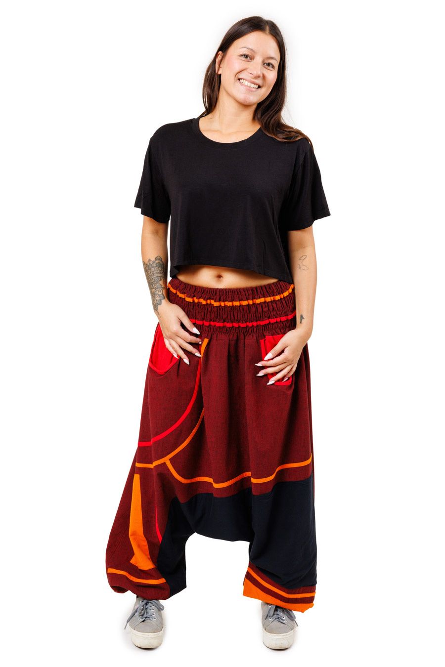 🧘 Sarouel Grande Taille Mixte “Kalhan” — Coton