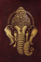 🐘 T-shirt Manches Courtes Stonewash Rouge — Ganesh Doré