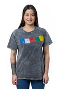🕊️ T-shirt Unisexe Stonewash – Drapeaux de Prière Népalais 🌾 XL-44