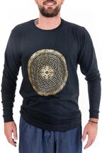 🌀 T-shirt Manches Longues  — Mandala Or