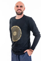 🌀 T-shirt Manches Longues  — Mandala Or