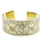 🕉️ Bracelet Mantra Tibétain – Cinq Bouddhas en Laiton