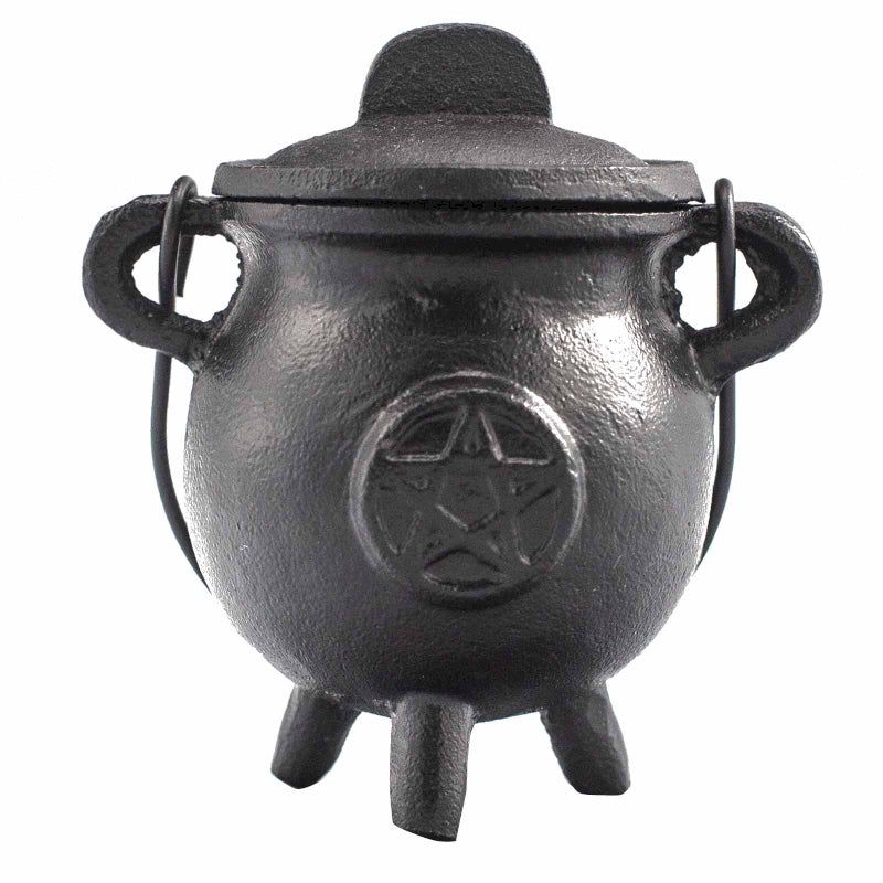 🔥 Chaudron Rituel en Fonte avec Pentagramme (6,5 × 13 cm)