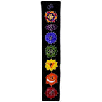 Tenture Murale Cirée Batik – Chakra Arc-en-Ciel ou noir  🌀✨